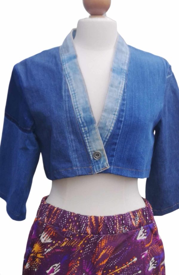 Boléro en jeans upcyclé – Image 4