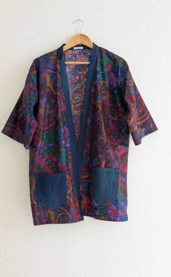 Veste coton ciré et denim – Image 4
