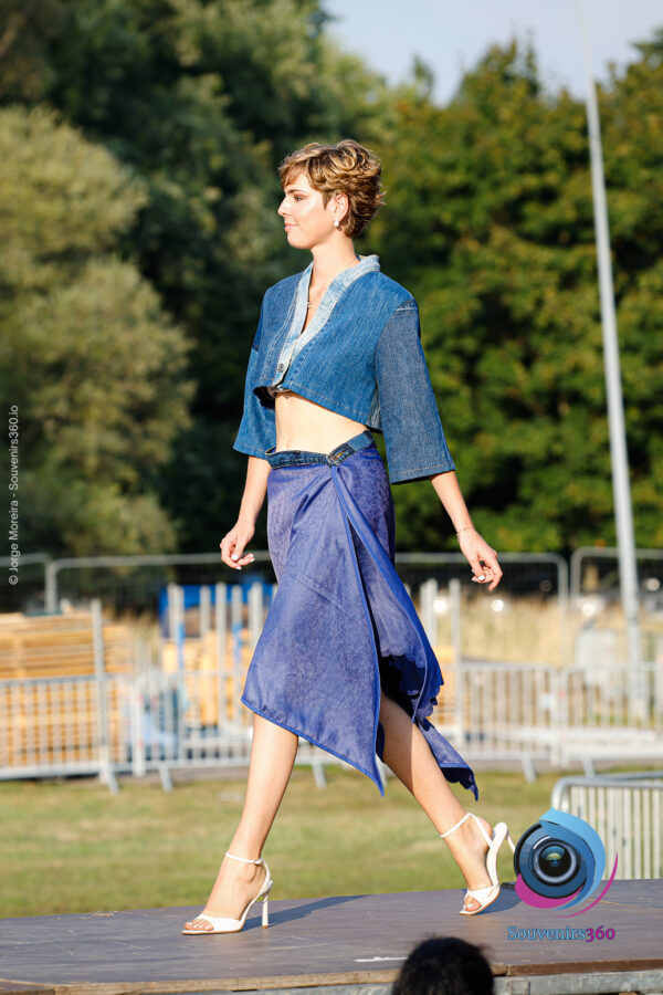 Boléro en denim upcyclé – Image 3