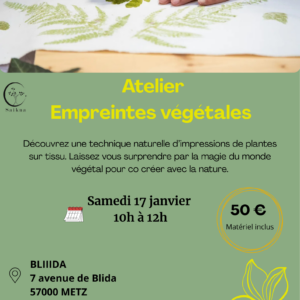 Atelier empreintes végétales 17/01/2026